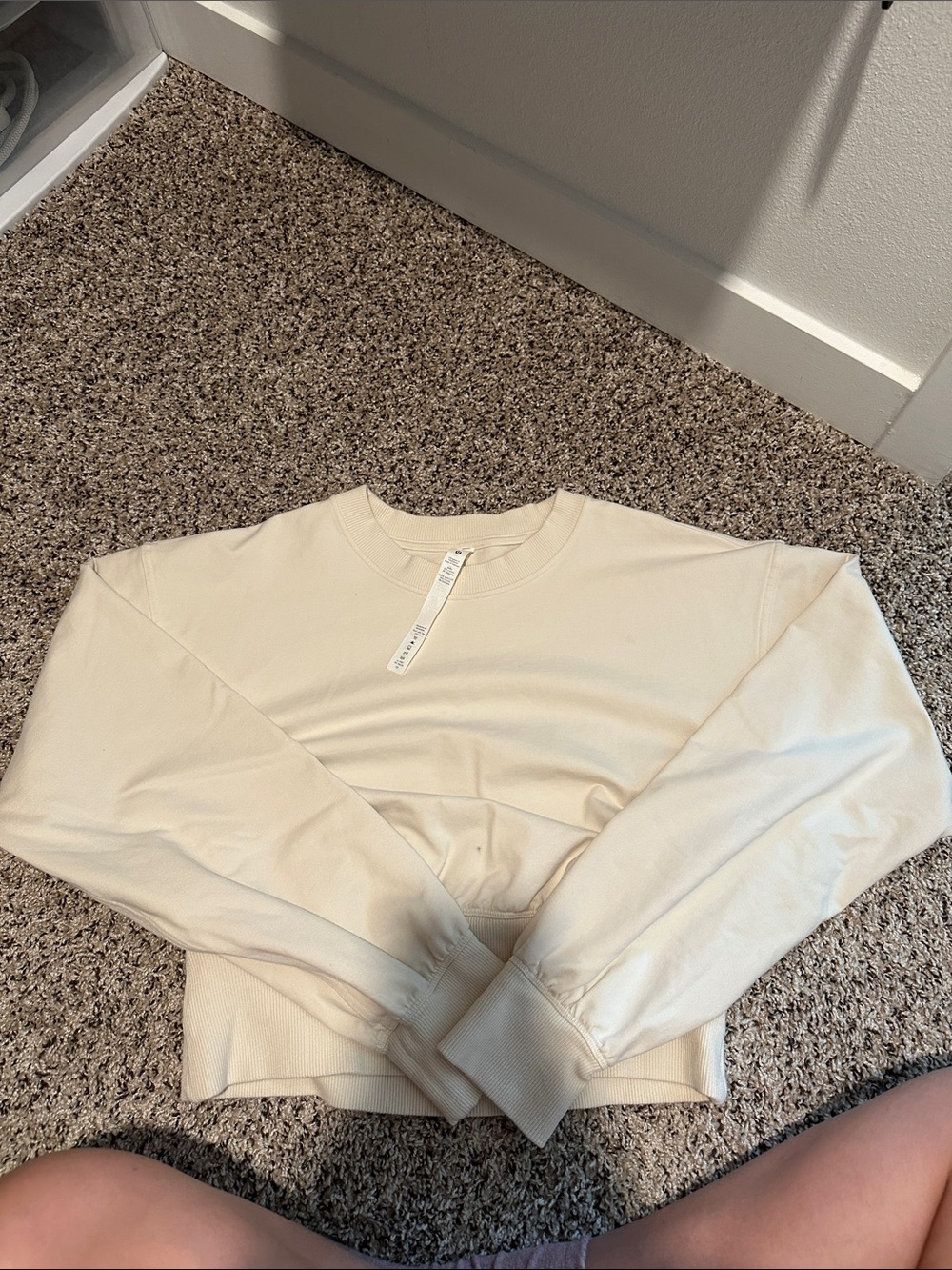 lululemon athletica Cream Crew Neck Sweater